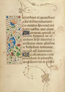 Decorated Text Page; Prayer Book of Charles the Bold, about 1471. Creator: Unknown