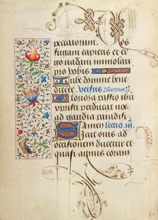Decorated Text Page; Prayer Book of Charles the Bold, about 1471. Creator: Unknown