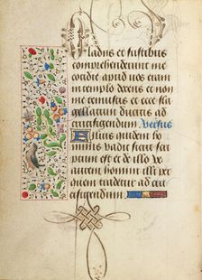 Decorated Text Page; Prayer Book of Charles the Bold, about 1471. Creator: Unknown