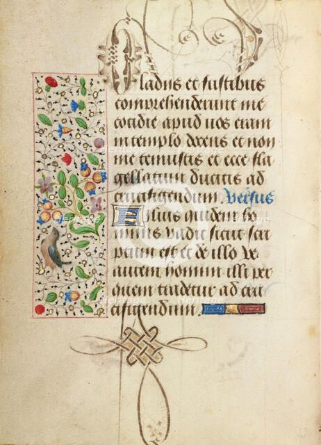 Decorated Text Page; Prayer Book of Charles the Bold, about 1471. Creator: Unknown.