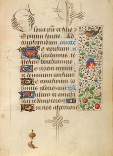 Decorated Text Page; Prayer Book of Charles the Bold, about 1471. Creator: Unknown