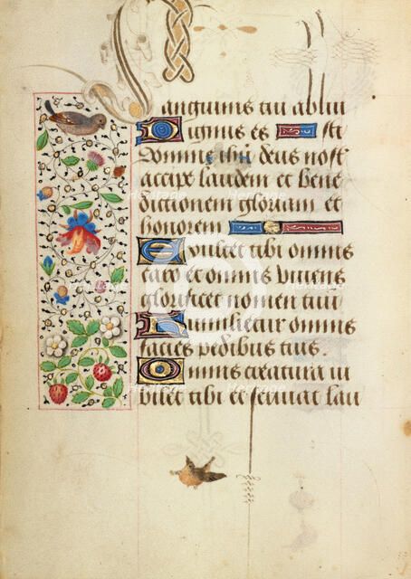 Decorated Text Page; Prayer Book of Charles the Bold, about 1471. Creator: Unknown.
