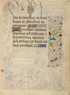 Decorated Text Page; Prayer Book of Charles the Bold, about 1471. Creator: Unknown