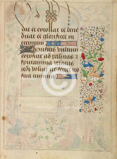 Decorated Text Page; Prayer Book of Charles the Bold, about 1471. Creator: Unknown.