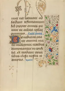 Decorated Text Page; Prayer Book of Charles the Bold, about 1471. Creator: Unknown