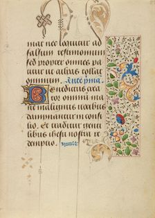 Decorated Text Page; Prayer Book of Charles the Bold, about 1471. Creator: Unknown