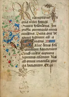 Decorated Text Page; Prayer Book of Charles the Bold, about 1471. Creator: Nicolas Spierinc