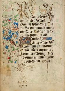 Decorated Text Page; Prayer Book of Charles the Bold, about 1471. Creator: Nicolas Spierinc