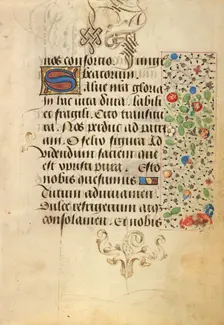 Decorated Text Page; Prayer Book of Charles the Bold, about 1471. Creator: Nicolas Spierinc