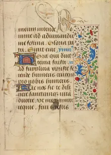 Decorated Text Page; Prayer Book of Charles the Bold, about 1471. Creator: Nicolas Spierinc