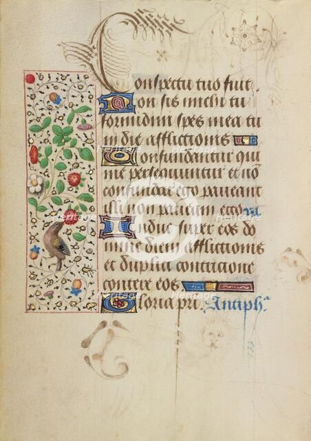 Decorated Text Page; Prayer Book of Charles the Bold, about 1471. Creator: Nicolas Spierinc.