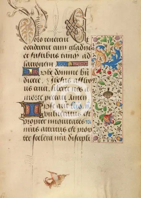 Decorated Text Page; Prayer Book of Charles the Bold, about 1471. Creator: Nicolas Spierinc.