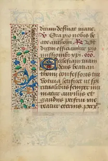 Decorated Text Page; Prayer Book of Charles the Bold, about 1480-1490. Creator: Unknown