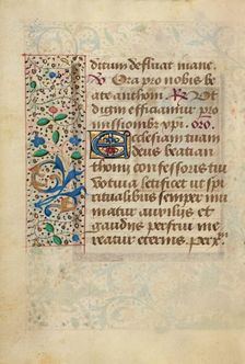 Decorated Text Page; Prayer Book of Charles the Bold, about 1480-1490. Creator: Unknown