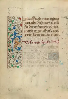 Decorated Text Page; Prayer Book of Charles the Bold, about 1480-1490. Creator: Unknown