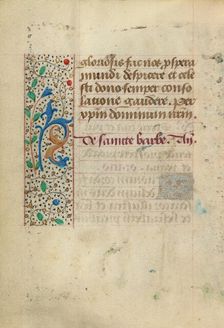 Decorated Text Page; Prayer Book of Charles the Bold, about 1480-1490. Creator: Unknown