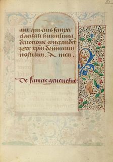 Decorated Text Page; Prayer Book of Charles the Bold, about 1480-1490. Creator: Unknown