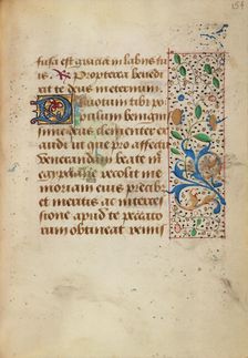 Decorated Text Page; Prayer Book of Charles the Bold, about 1480-1490. Creator: Unknown