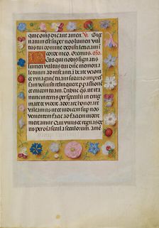 Decorated Text Page; Spinola Hours, about 1510-1520. Creator: Unknown