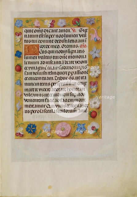 Decorated Text Page; Spinola Hours, about 1510-1520. Creator: Unknown.