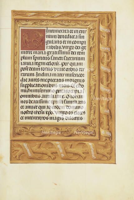 Decorated Text Page; Spinola Hours, about 1510-1520. Creator: Unknown.