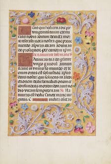 Decorated Text Page; Spinola Hours, about 1510-1520. Creator: Unknown