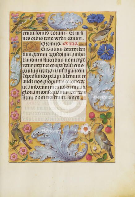 Decorated Text Page; Spinola Hours, about 1510-1520. Creator: Unknown.