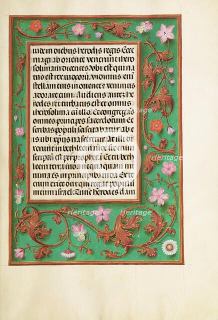 Decorated Text Page; Spinola Hours, about 1510-1520. Creator: Unknown.