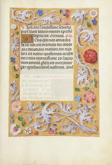 Decorated Text Page; Spinola Hours, about 1510-1520. Creator: Unknown
