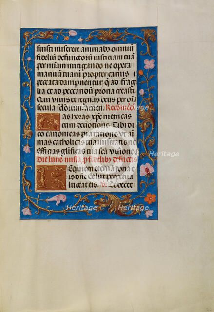 Decorated Text Page; Spinola Hours, about 1510-1520. Creator: Unknown.