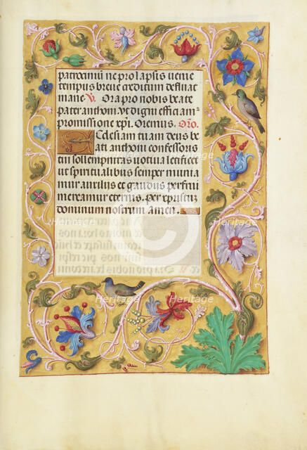 Decorated Text Page; Spinola Hours, about 1510-1520. Creator: Unknown.