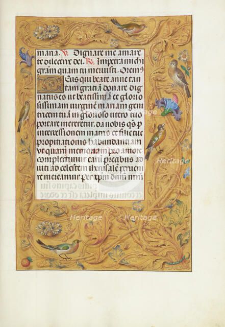 Decorated Text Page; Spinola Hours, about 1510-1520. Creator: Unknown.
