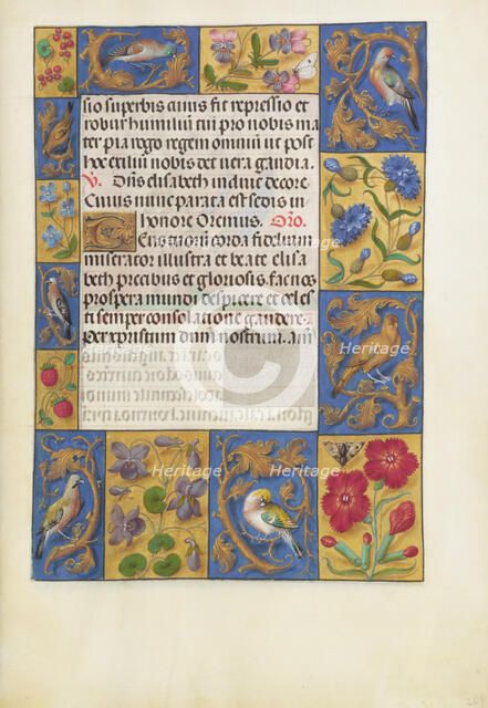 Decorated Text Page; Spinola Hours, about 1510-1520. Creator: Unknown.