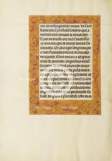 Decorated Text Page; Spinola Hours, about 1510-1520. Creator: Unknown.