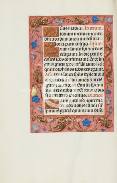 Decorated Text Page; Spinola Hours, about 1510-1520. Creator: Unknown.