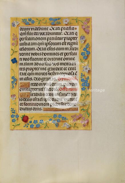 Decorated Text Page; Spinola Hours, about 1510-1520. Creator: Unknown.