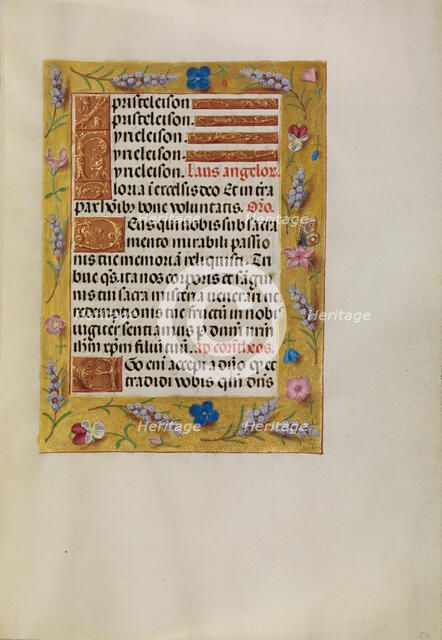 Decorated Text Page; Spinola Hours, about 1510-1520. Creator: Unknown.