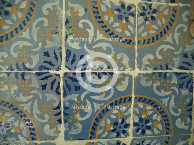 Decorated tiles, Dar Essid Museum, Sousse, Tunisia, 2009.  Creator: Amanda Waite.