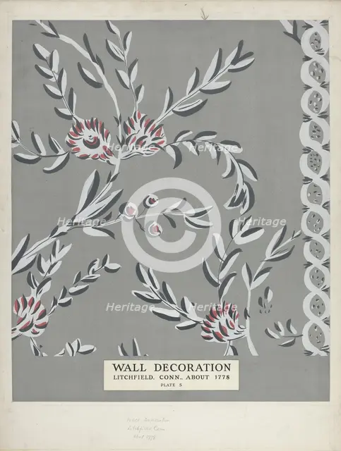 Decorated Wall, c. 1938. Creator: Martin Partyka.