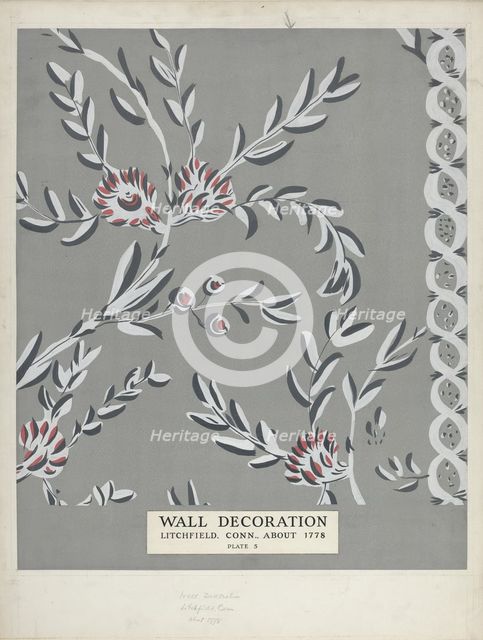 Decorated Wall, c. 1938. Creator: Martin Partyka.