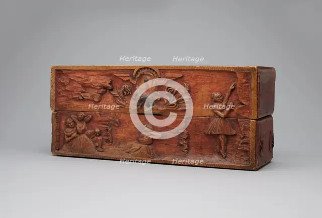 Decorated Wooden Box, 1884. Creator: Paul Gauguin.