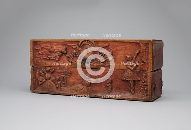 Decorated Wooden Box, 1884. Creator: Paul Gauguin.