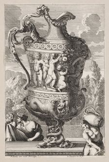 Decorative Urn, 1600s. Creator: Jean Le Pautre (French, 1618-1682)