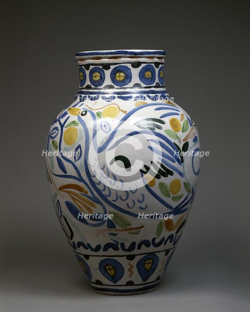 Decorative vase with a bird, 20th century.  Creator: Andre Derain.