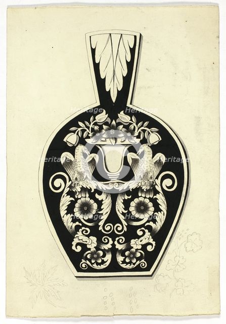 Decorative Design with Two Eagles, n.d. Creator: Unknown.