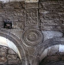Decorative details inside the church of Santa Maria del Naranco