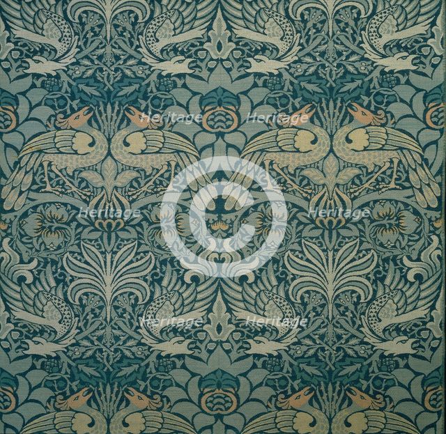 Decorative fabric, 1876-1890. Creator: Morris, William, Morris Tapestry Works (1834-1896).