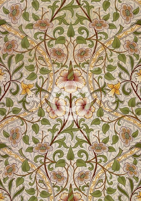 Decorative fabric, 1876-1890. Creator: Morris, William, Morris Tapestry Works (1834-1896).