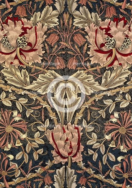 Decorative fabric, 1876-1890. Creator: Morris, William, Morris Tapestry Works (1834-1896).
