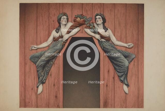 Decorative Figures "Peace and Plenty", c. 1938. Creator: Robert Pohle.